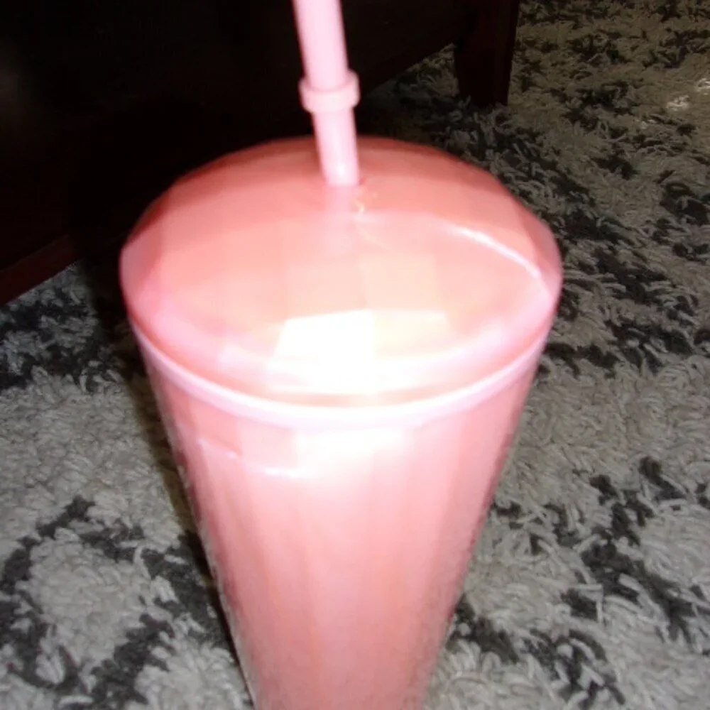 Summer Blush Pink Kaleidoscope Venti Tumbler with Dome Lid and Straw, 24 fluid
